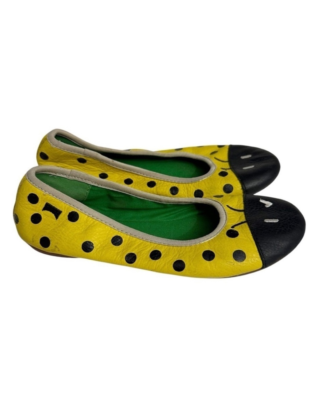 Camper Yellow Ballerina Flats